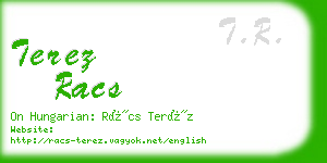 terez racs business card